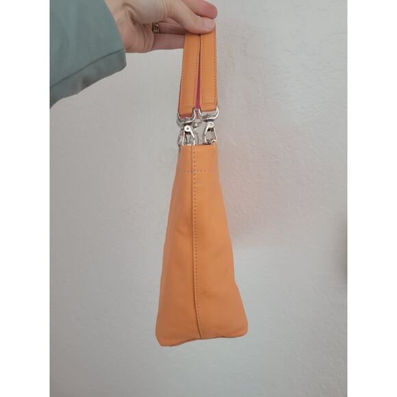Brighton Jodi Leather Handbag Purse‎ Orange Reversible French Country Romantic - Picture 9 of 16